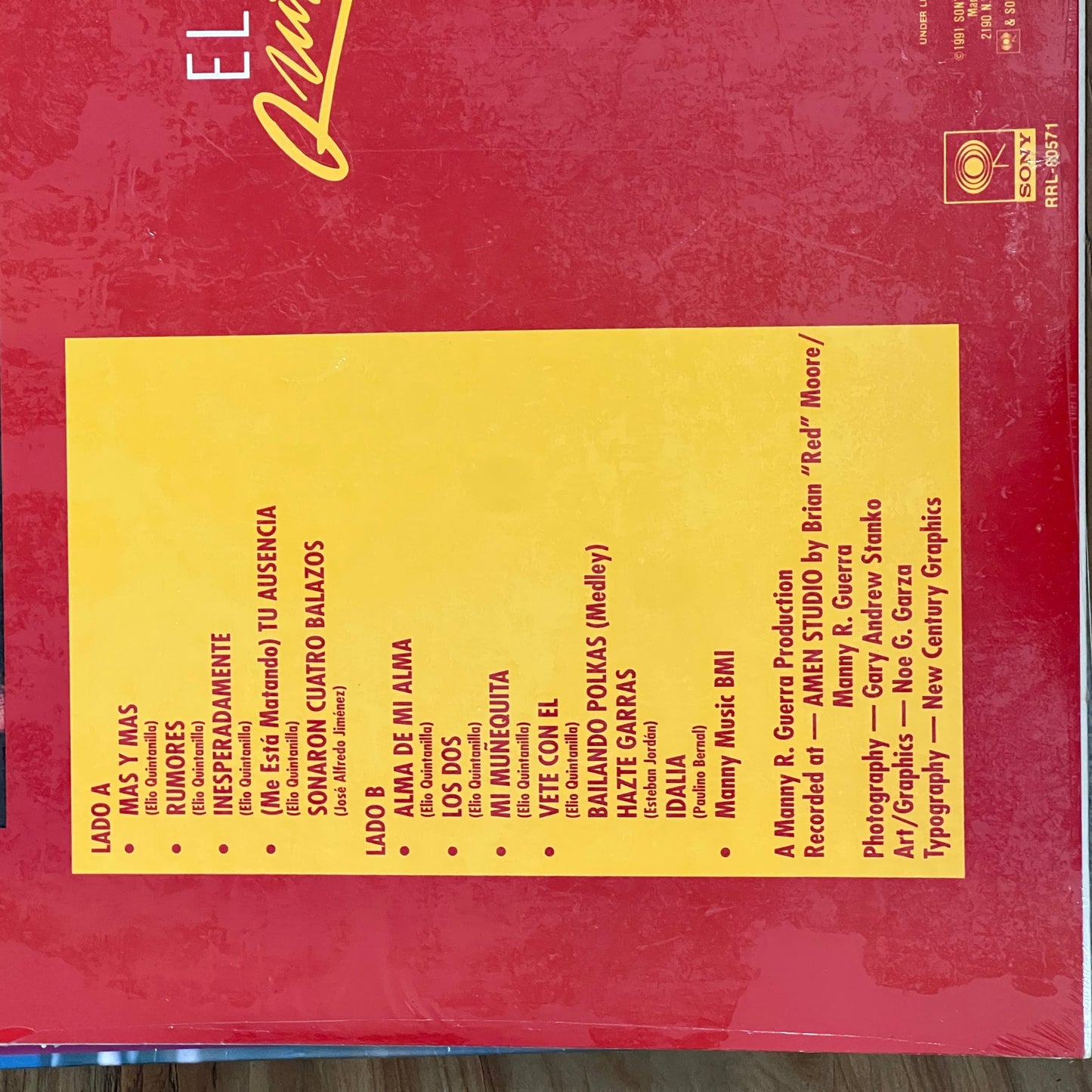 *1991 *Sealed: Elio Quintanilla Y Los Tall Boys - Rumores (Vinyl)