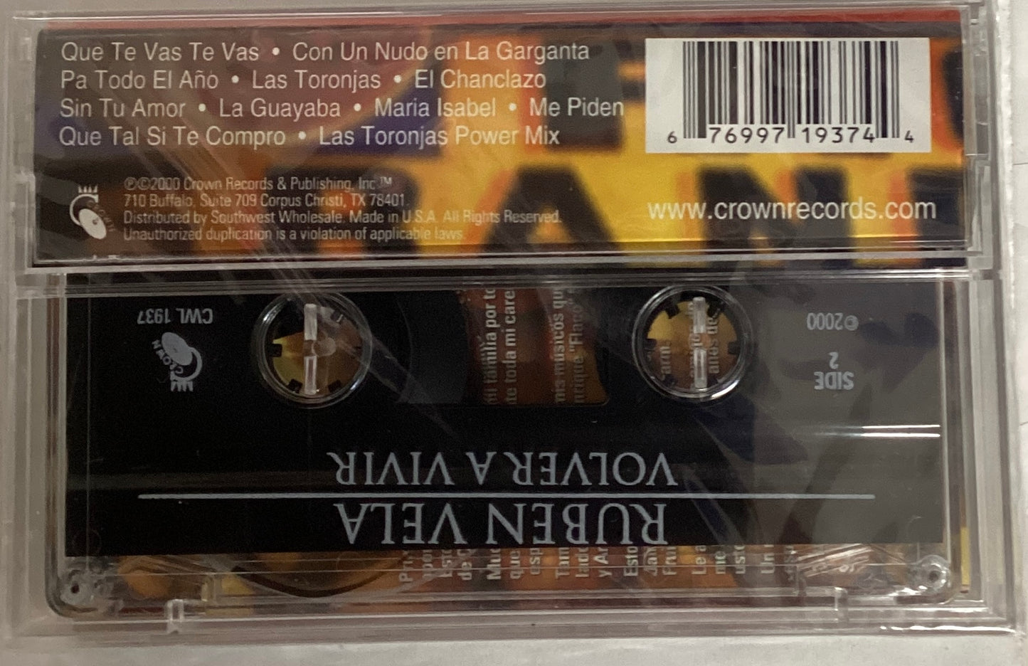 *Sealed: Ruben Vela - Volver A Vivir (Cassette)