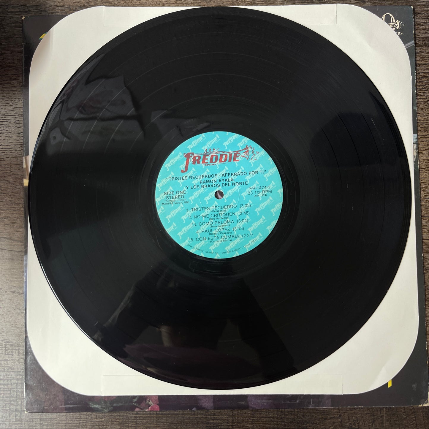 Ramon Ayala y Los Bravos Del Norte - Tristes Recuerdos - Aferrado Por Ti (Vinyl) *1989 *Open