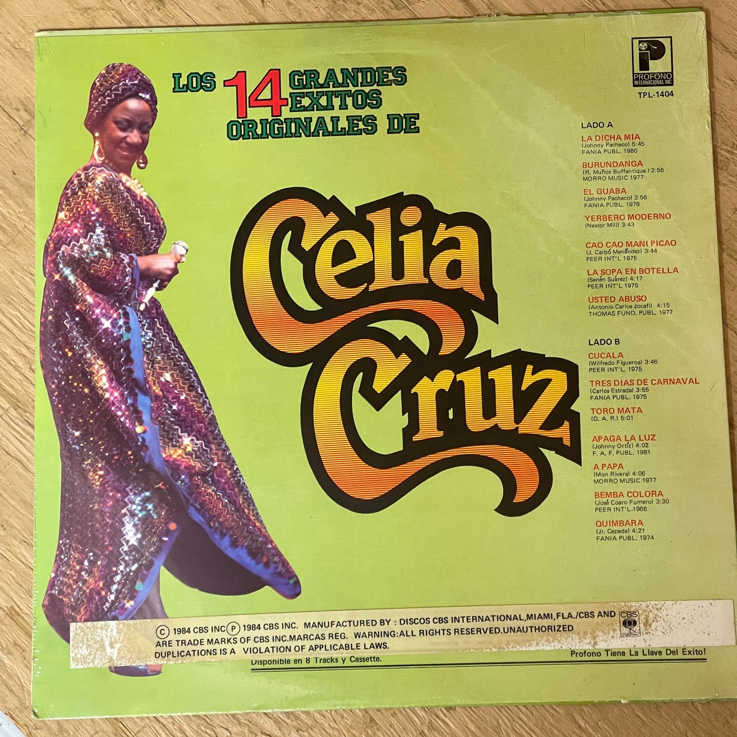 Celia Cruz – Los 14 Grandes Exitos Originales De Celia Cruz (Vinyl) *Sealed *1983