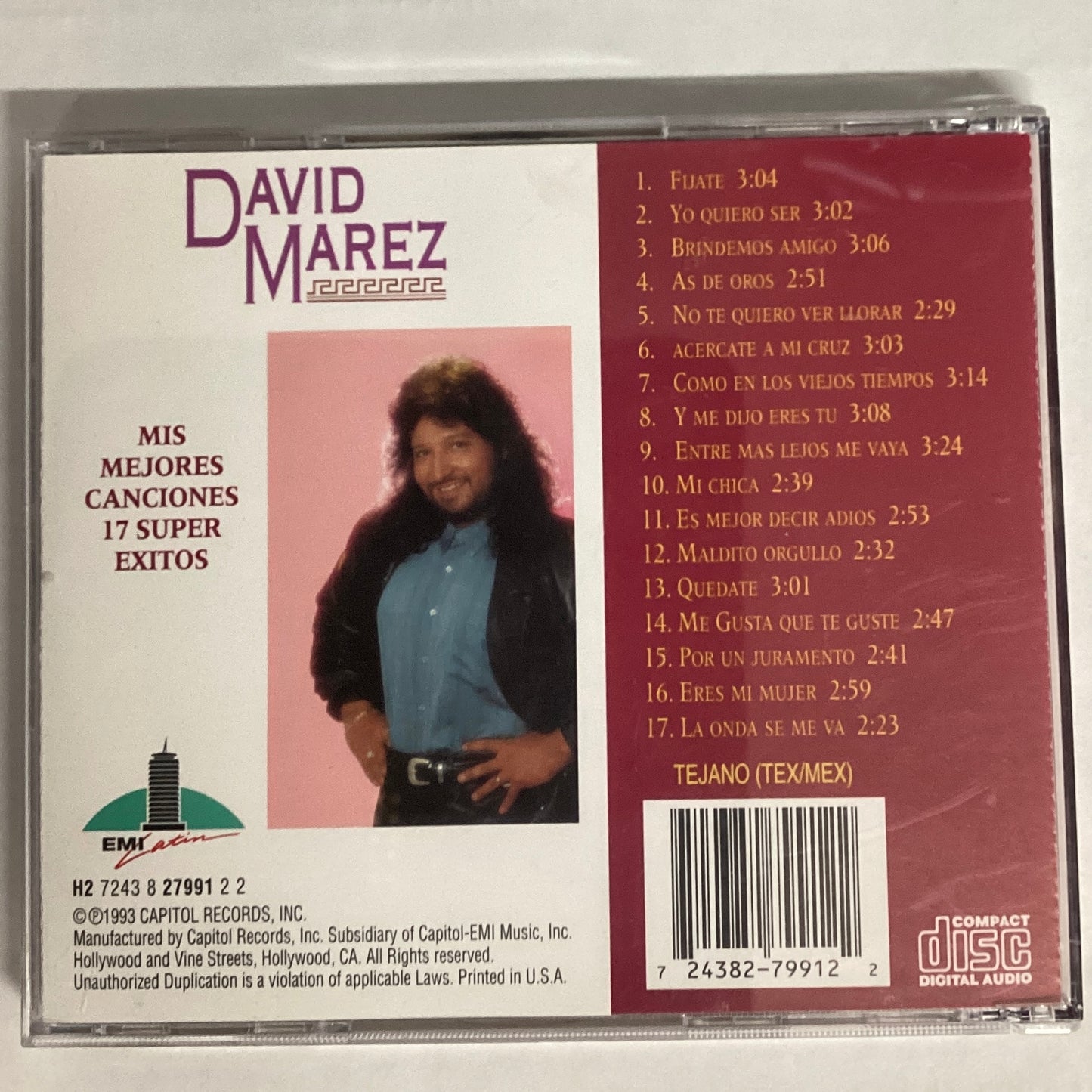 *Opened*1993: David Marez - Mis Mejores Canciones - 17 Super Exitos(CD)