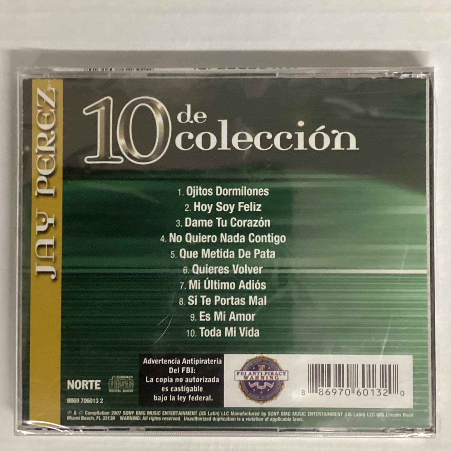 *Sealed*2007: Jay Perez - 10 de coleccion (CD)