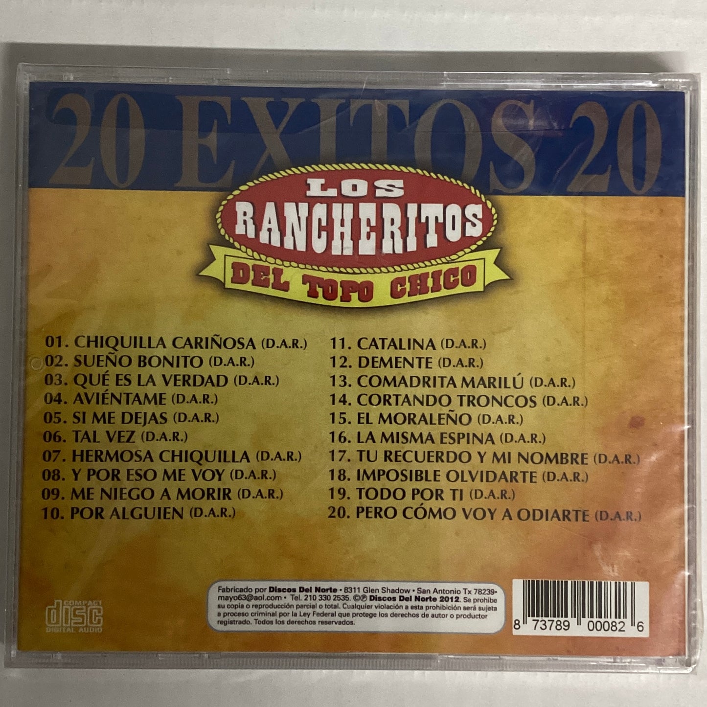 Los Rancheritos Del Topo Chico - 20 Exitos (CD)