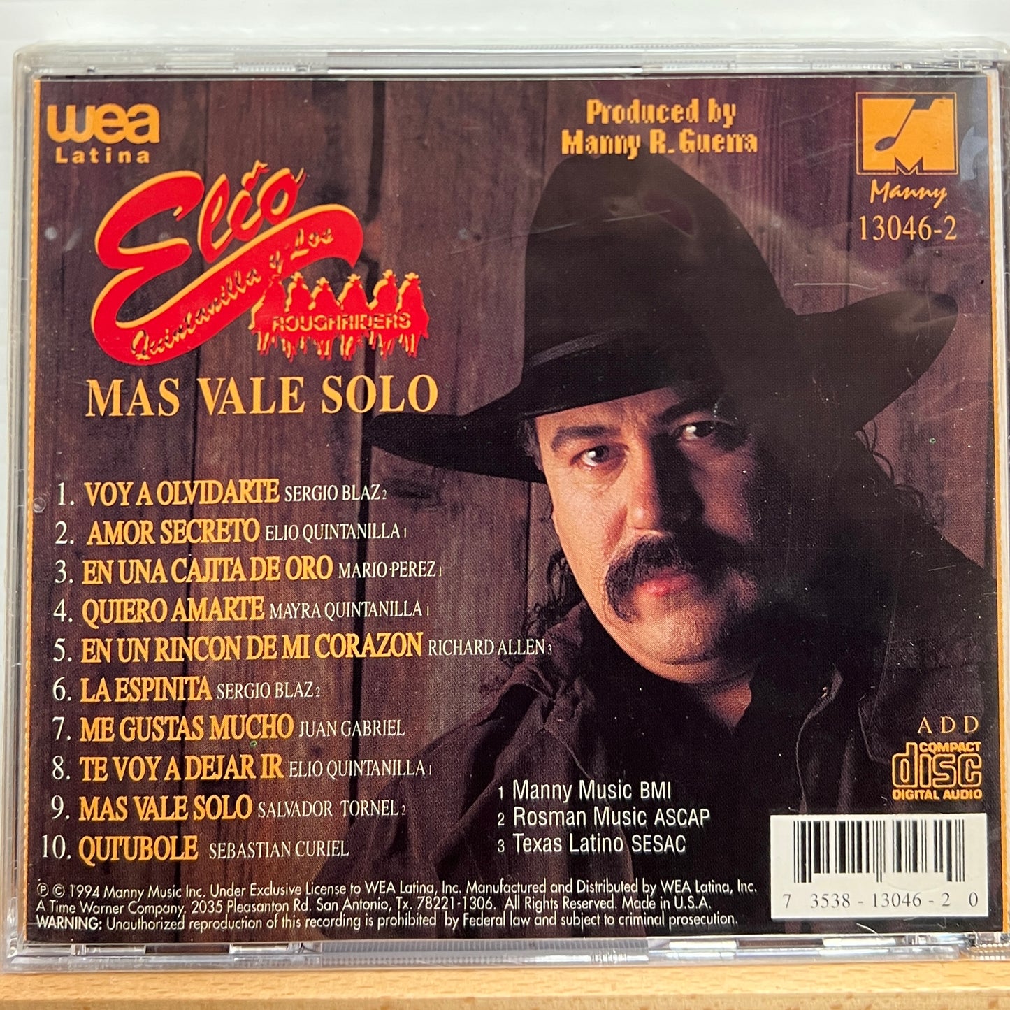 Elio Quintanilla Y Los Roughriders - Mas Vale Solo (CD)