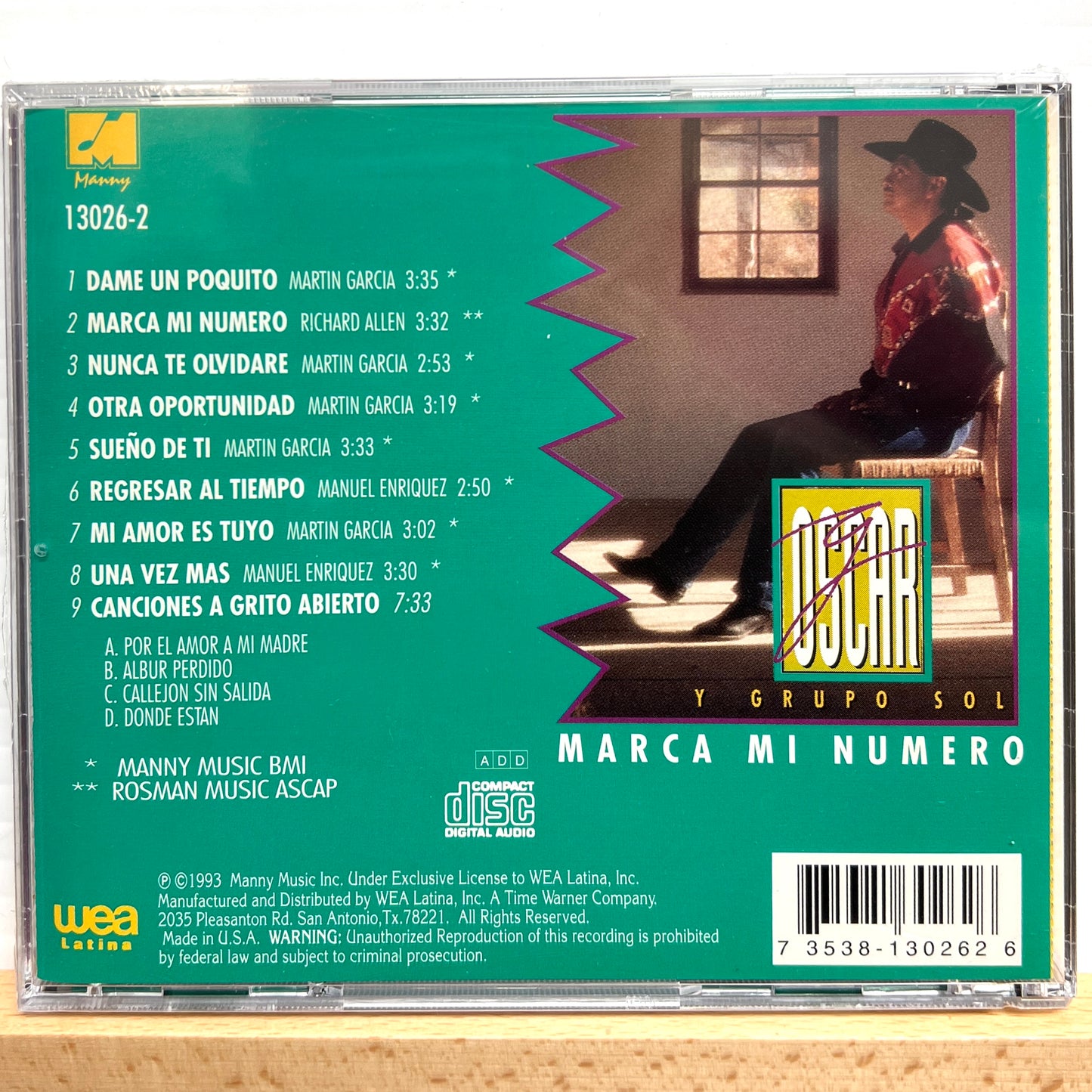 Oscar G. Y Grupo Sol - Marca Mi Numero *1993 (CD)