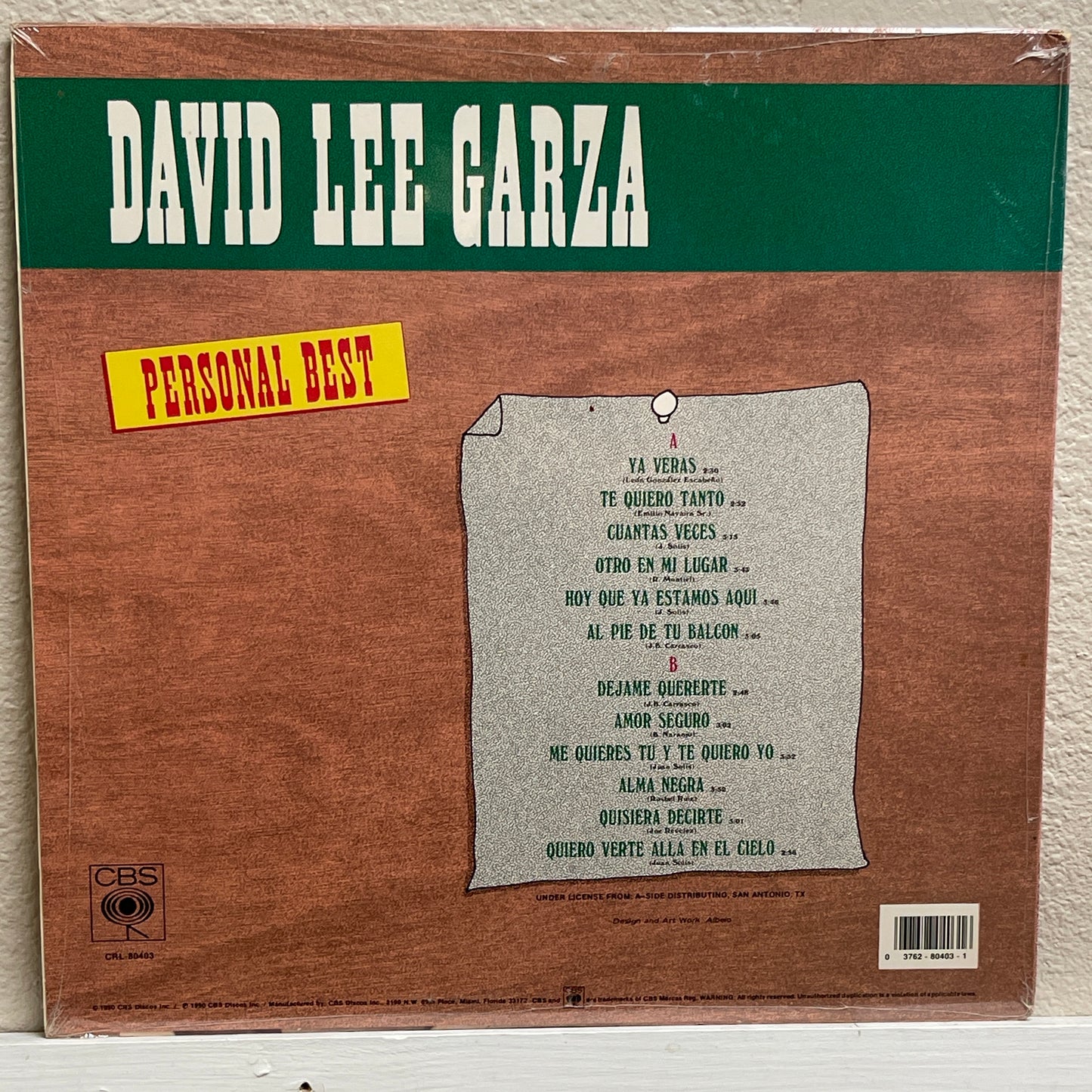 David Lee Garza Y Los Musicales - Personal Best (Sealed Vinyl)