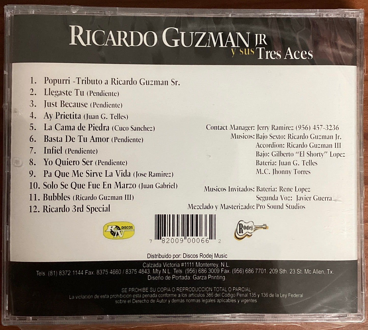 Ricardo Guzmán Y Sus Tres Ases - Let's Just Keep It Conjunto, Tributo A Ricardo Guzman Sr (CD)