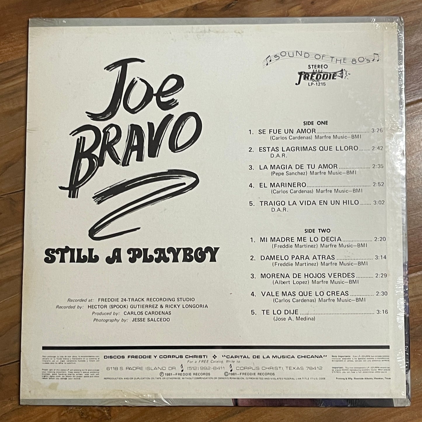 Joe Bravo - Still A Playboy (Vinyl) *1981 *Sealed