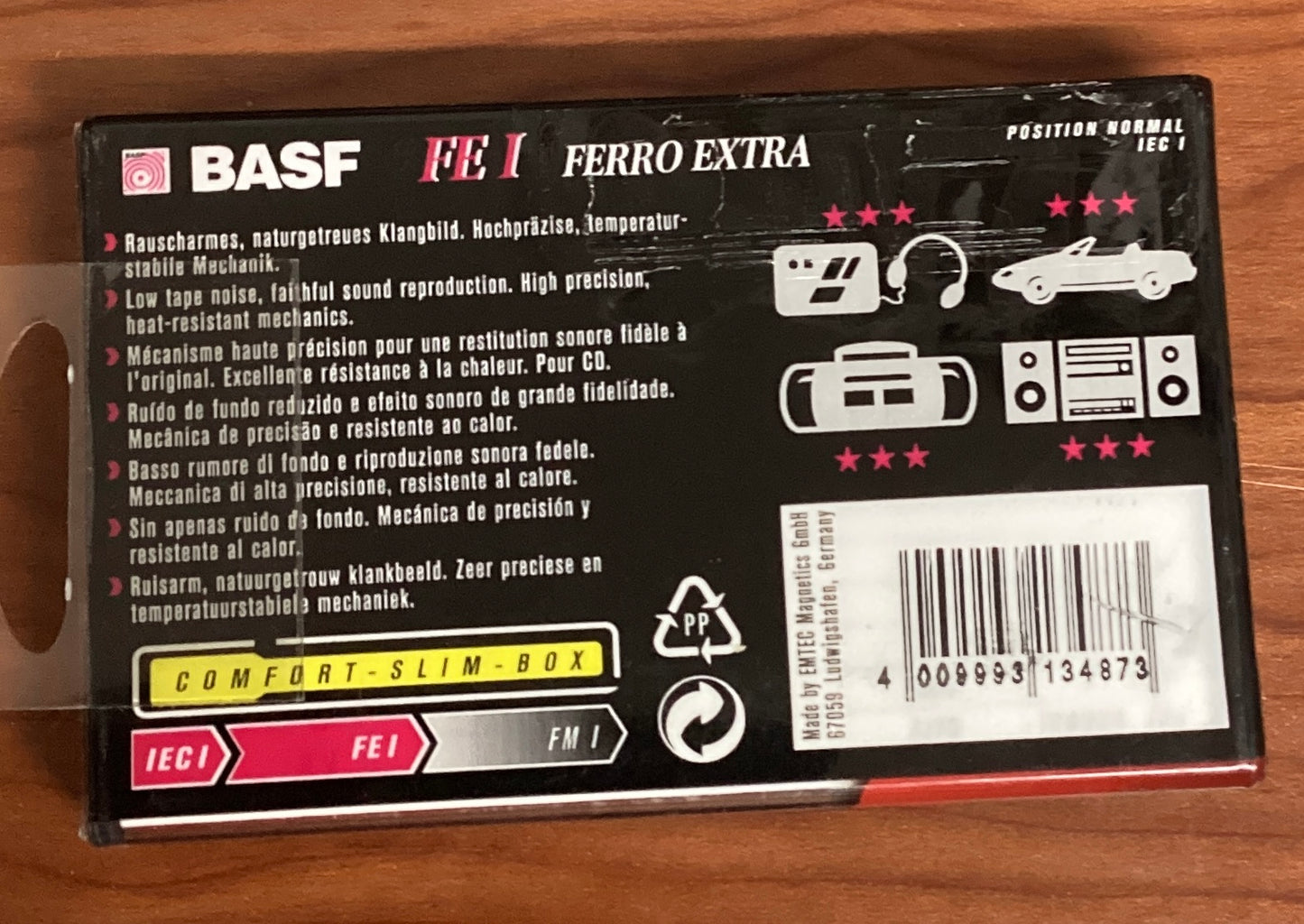 BASF FE I FERRO EXTRA Audio Blank Cassette 60 Minute With Case