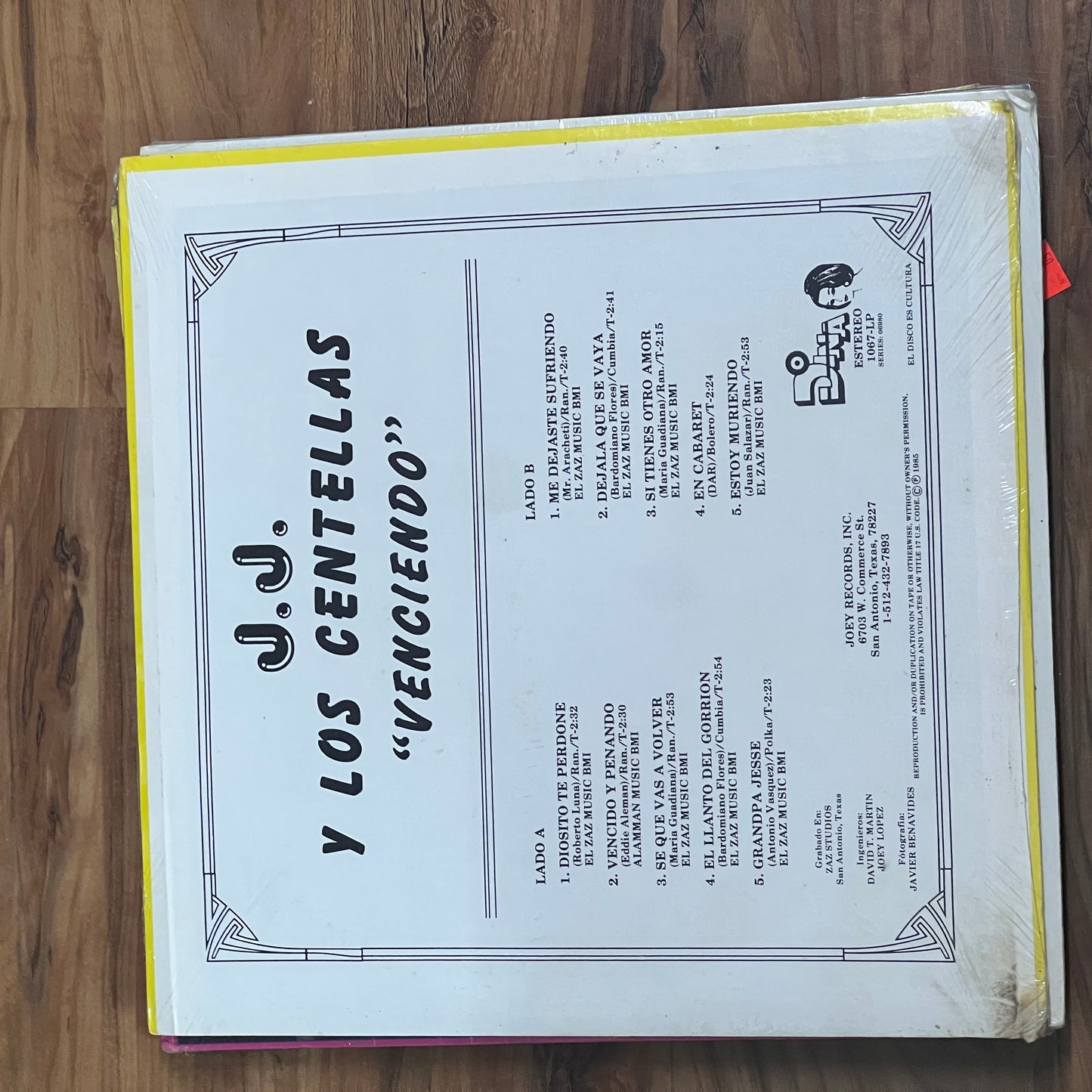 *sealed *1985 J.J. Y Los Centellas - Venciendo (Vinyl)