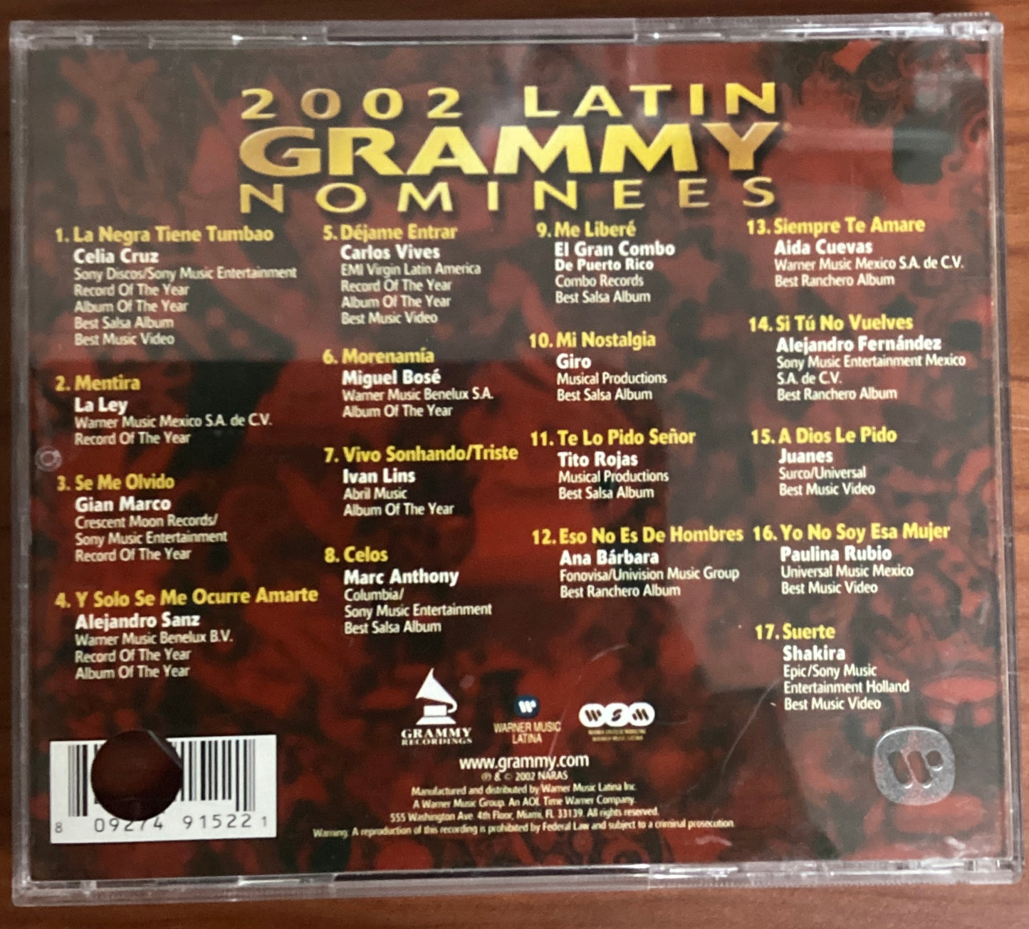 2002 Latin Grammy Nominees (CD)