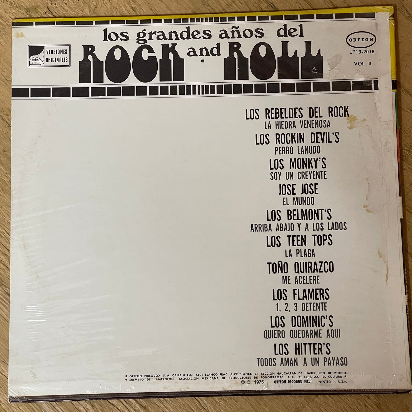 Various – Los Grandes Años del Rock and Roll Vol. II (Vinyl) *Sealed *1975