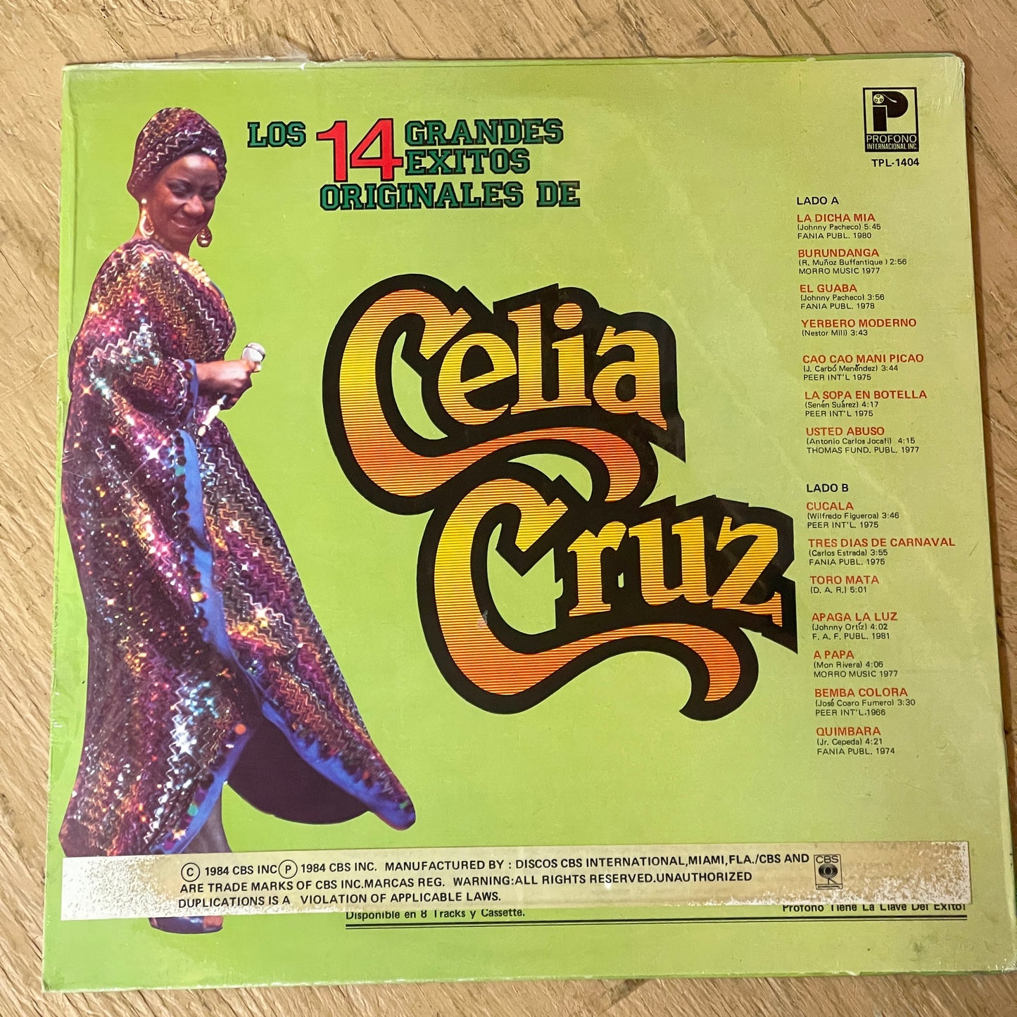 Celia Cruz – Los 14 Grandes Exitos Originales De Celia Cruz (Vinyl) *Partially Sealed *1983
