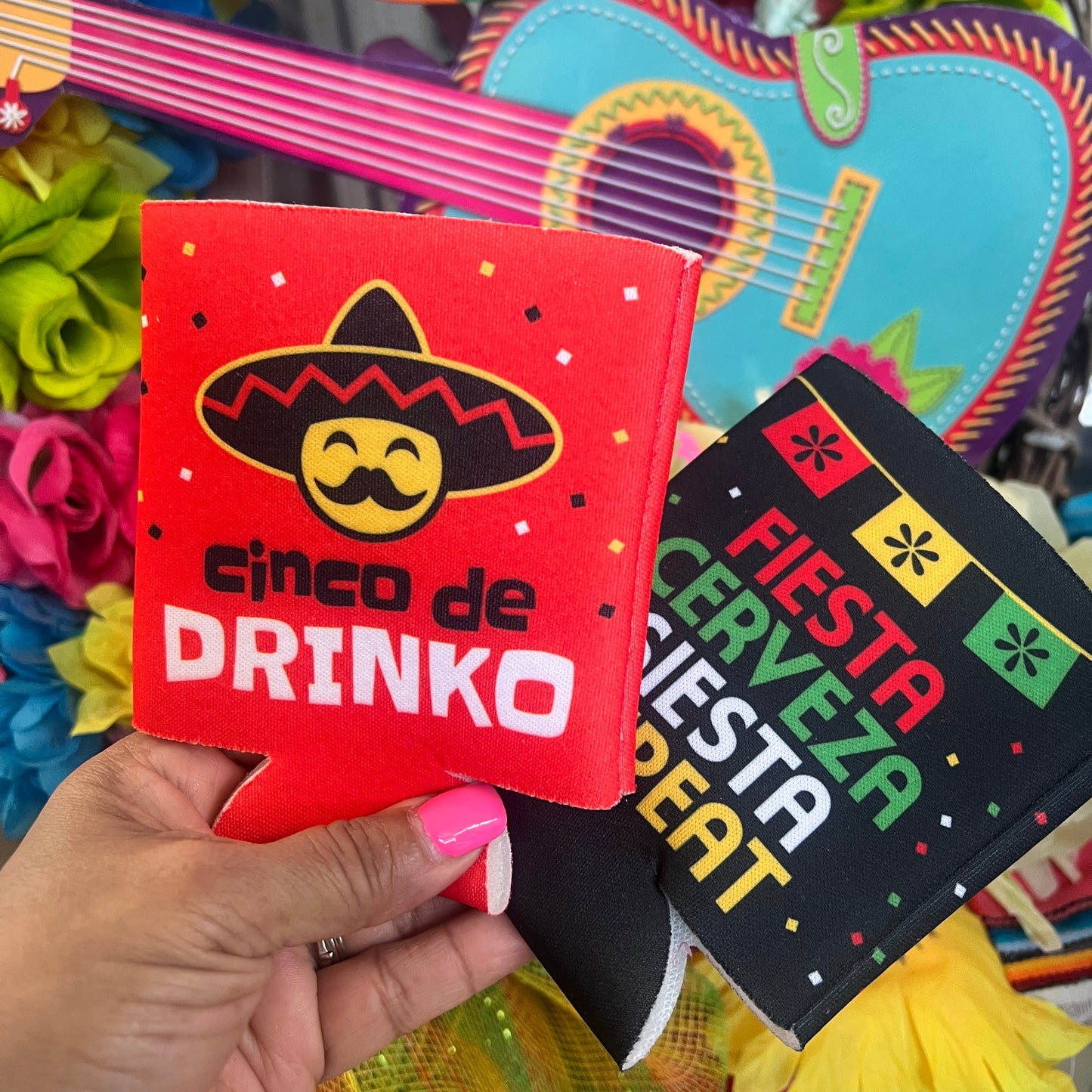 Collapsible Cinco de Mayo | Fiesta Can Cooler Koozie