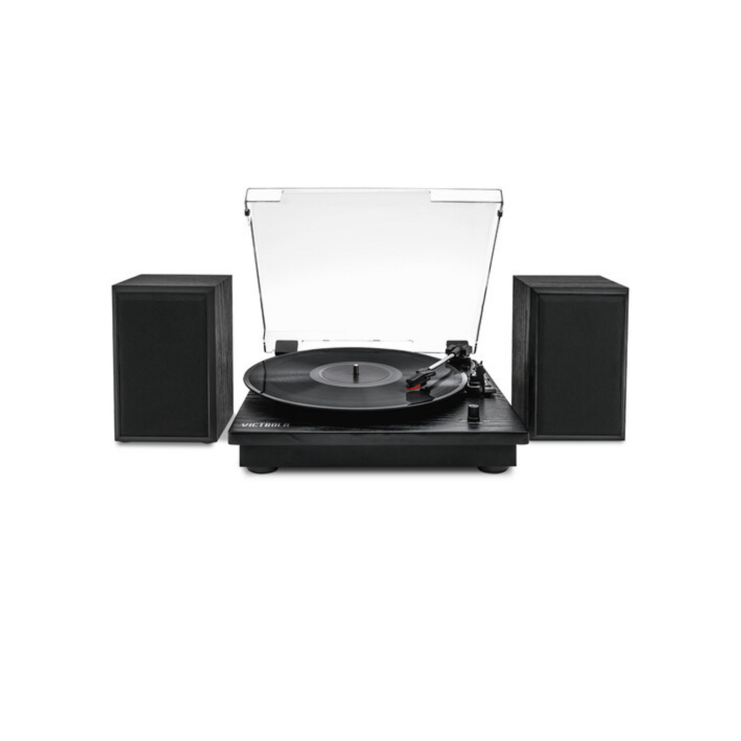 Victrola VM-135-WHT Montauk Bluetooth Turntable System with Speakers (Black)