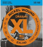 D'Addario EXL140 Nickel Wound Electric Guitar Strings Light Top/Heavy Bottom 10- 52