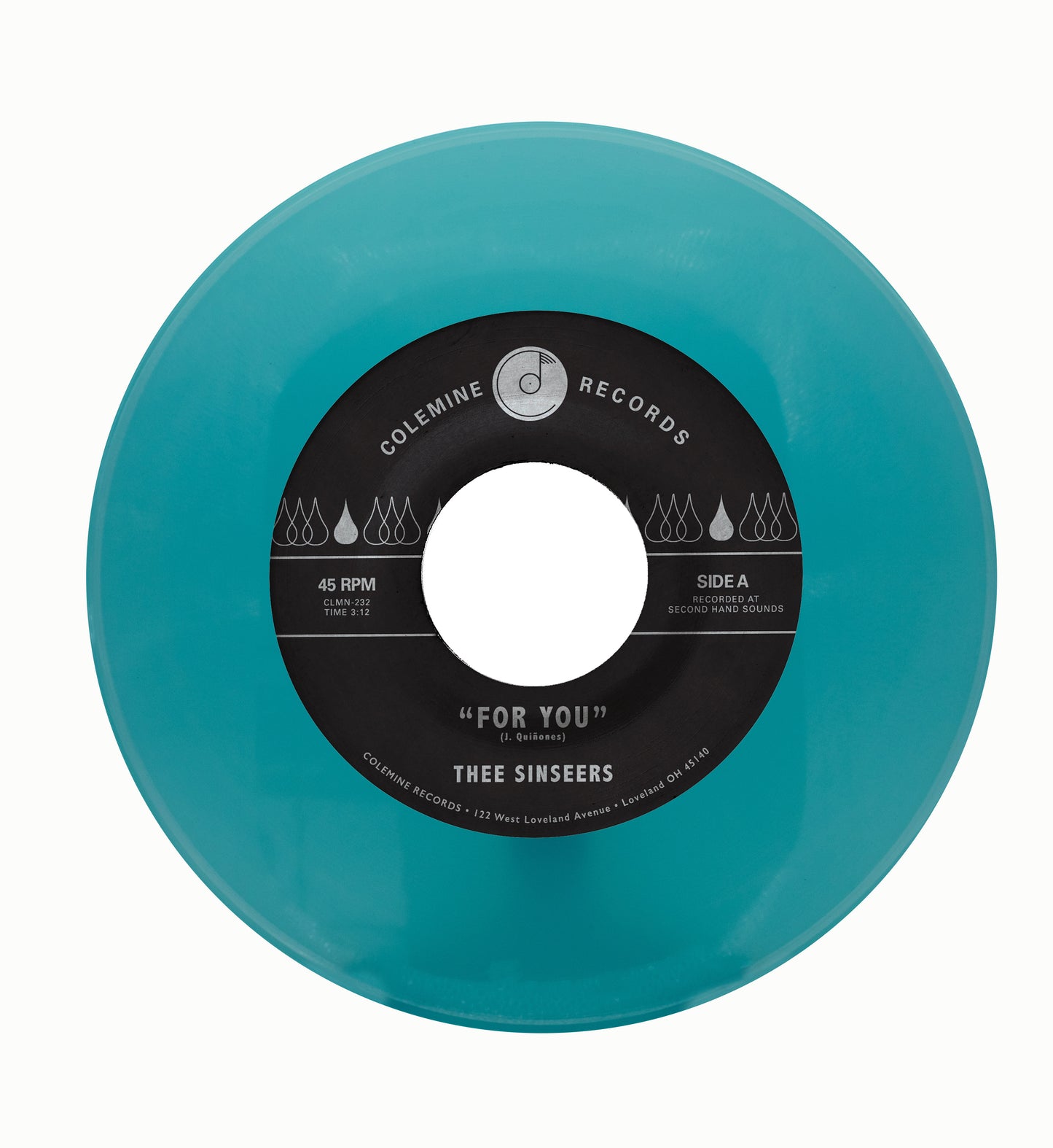 Thee Sinseers - For You / Si Lloraras (45rpm 7" Blue Vinyl)
