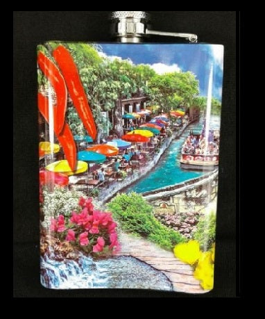 San Antonio Souvenir 8oz. Flask