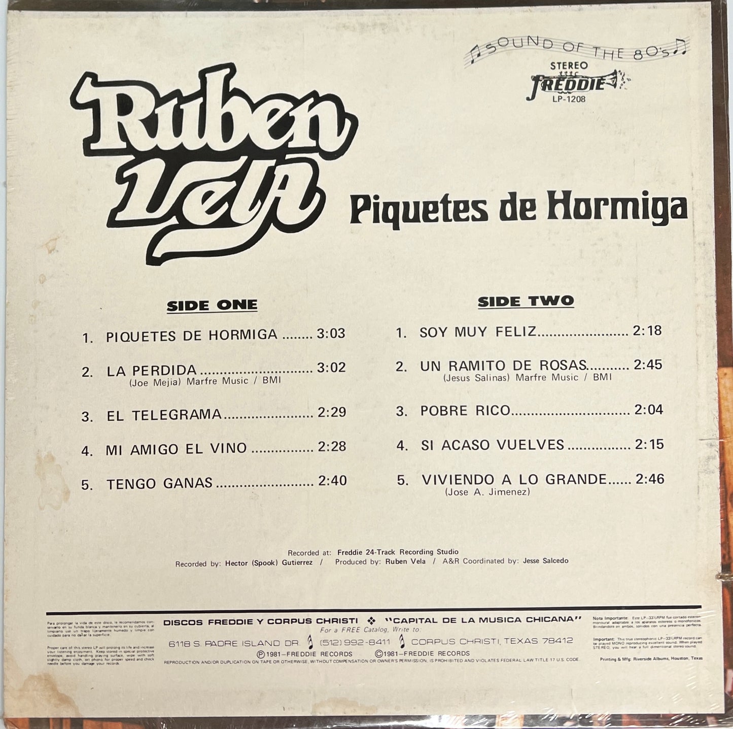Ruben Vela - Piquetes De Hormiga (Vinyl)
