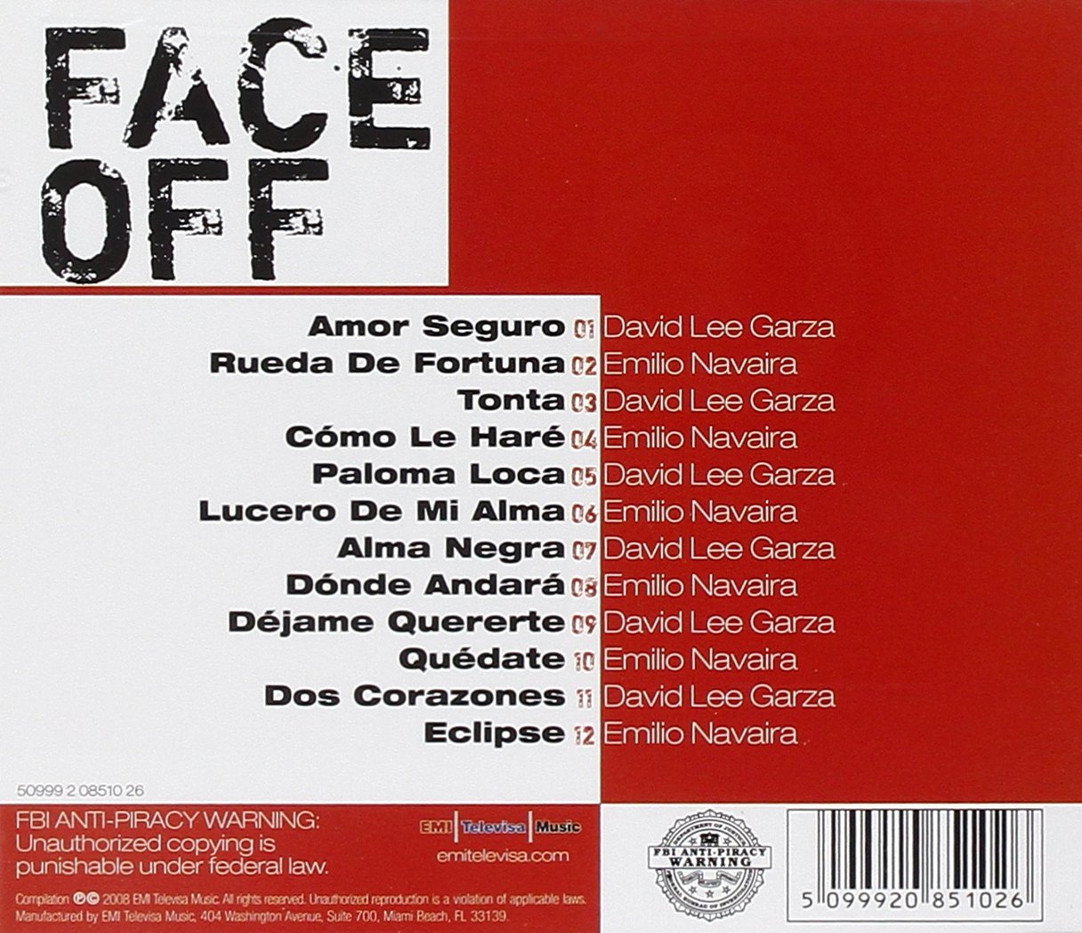 David Lee Garza Y Los Musicales / Emilio Navaira - Face Off (CD)