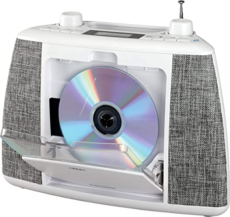 Jensen Portable Bluetooth CD Player (White)