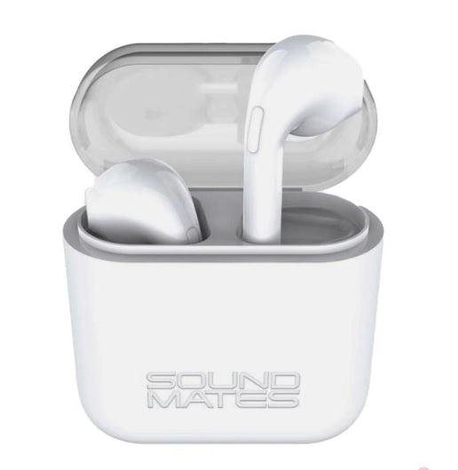 Tzumi Soundmates 5761 Bluetooth Earbuds Charging Case White (Bluetooth, White)
