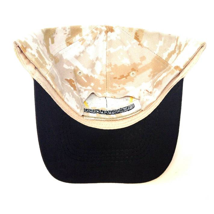 United States Marine Corps Desert Camo Seal Logo Hat _ Embroidered