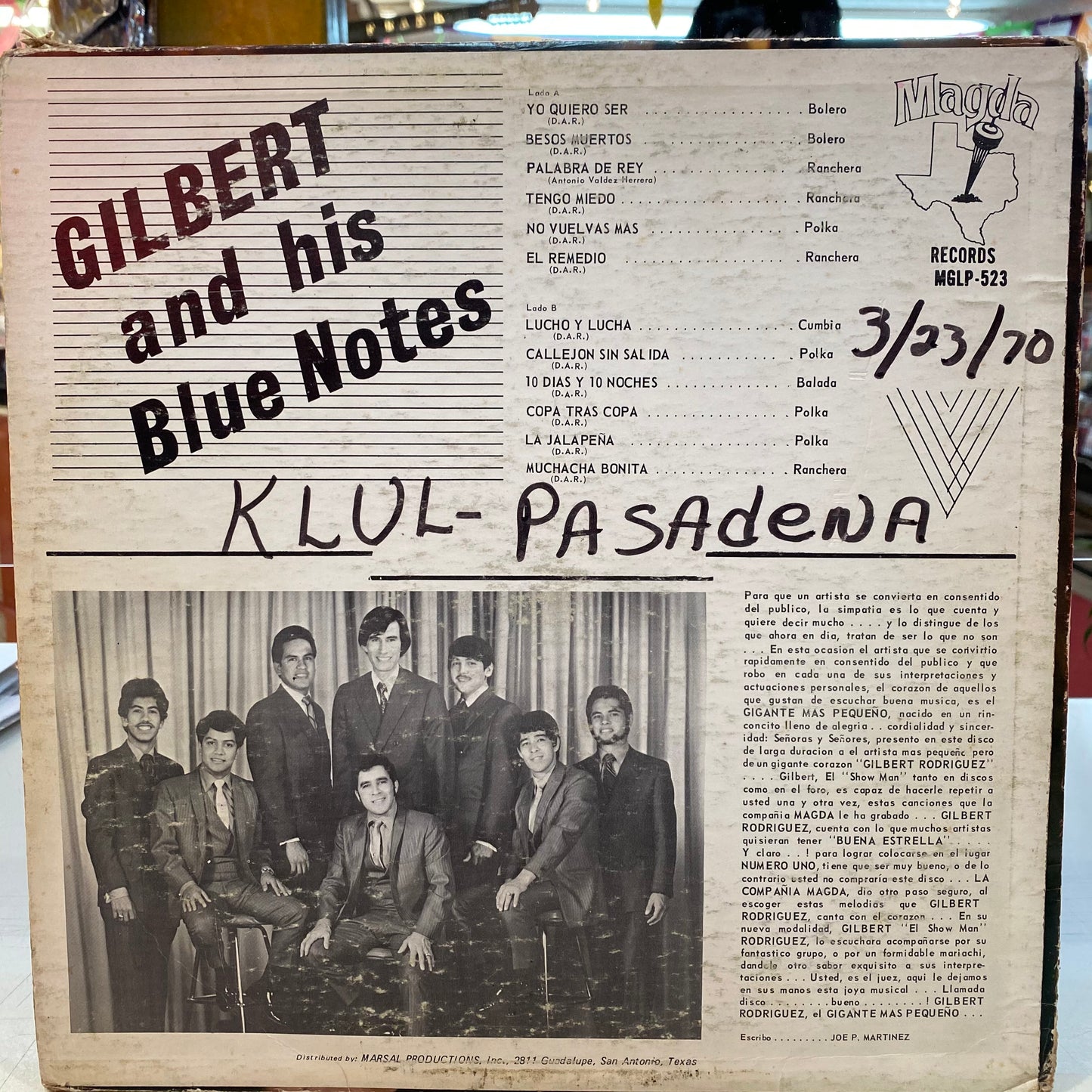 Gilbert & The Blue Notes - Yo Quiero Ser (Vinyl)