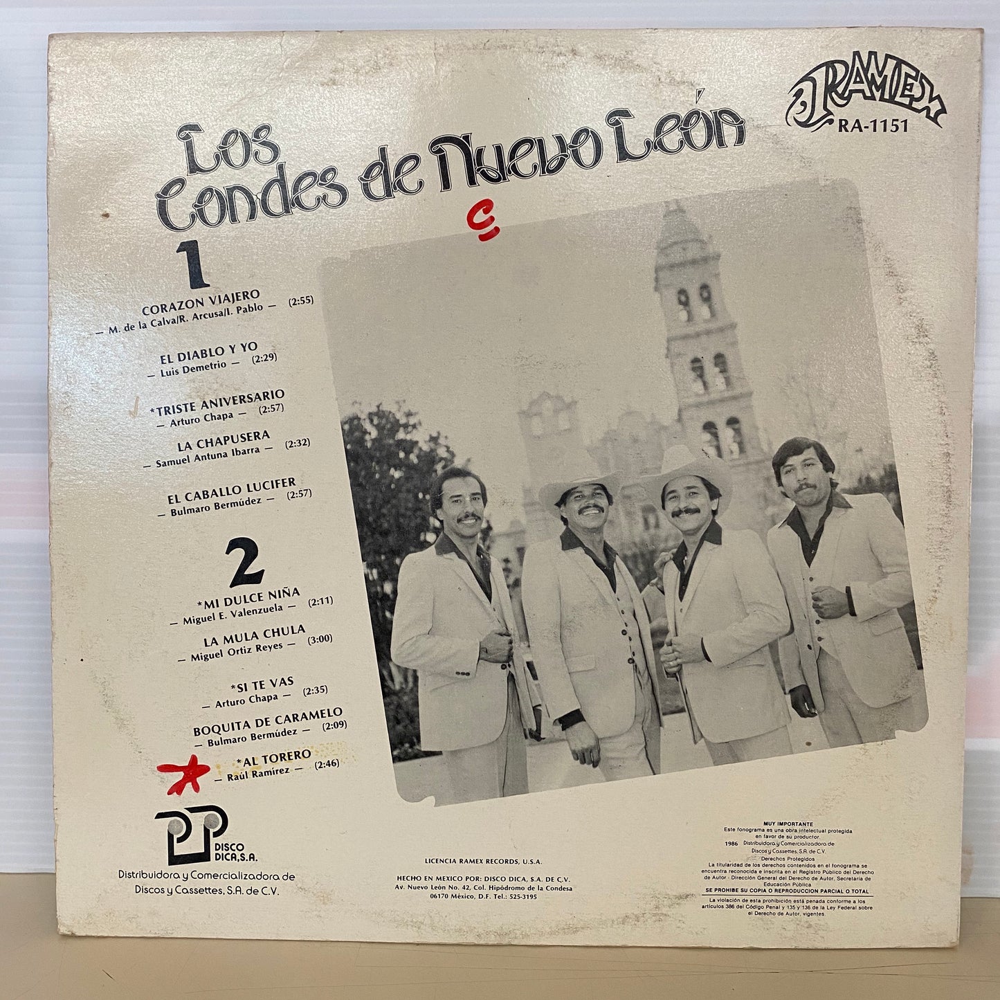 ロス・コンデス・デ・ヌエボ・レオン - コラソン・ヴィアジェロ (アナログ盤)