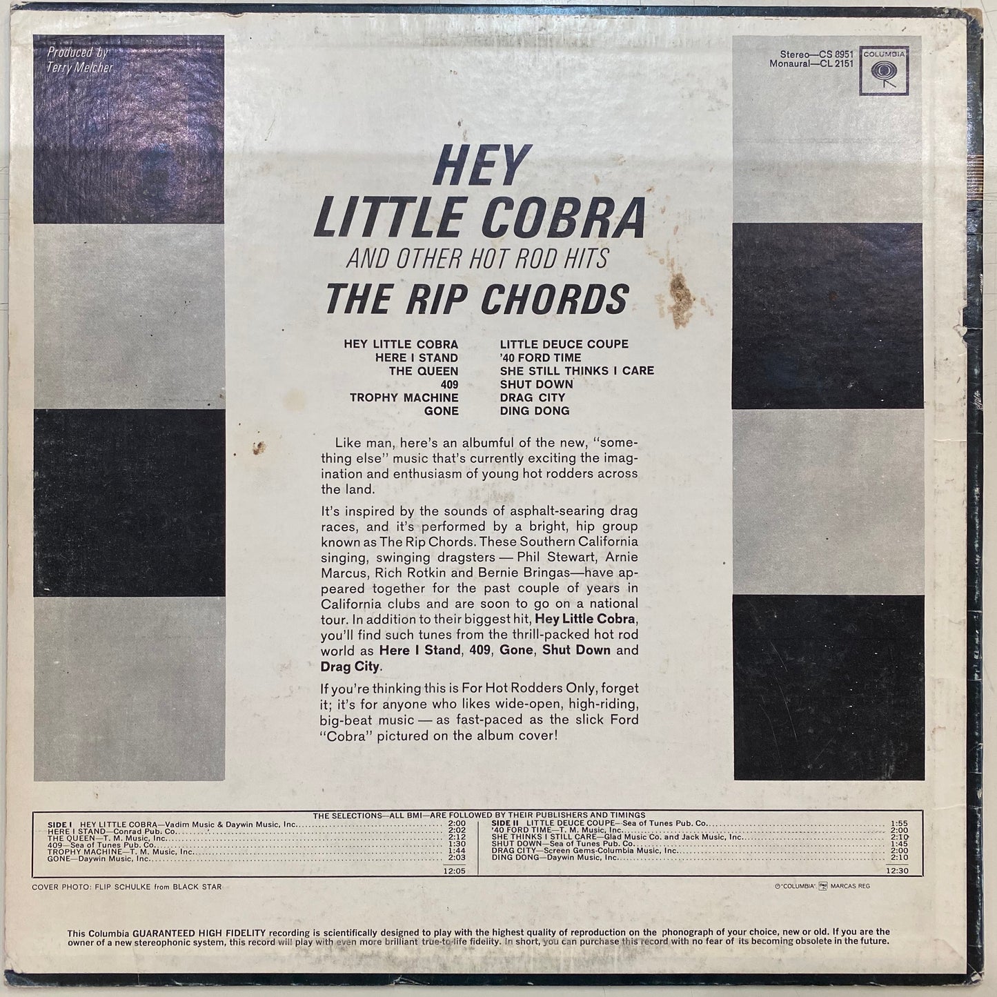 The Rip Chords – Hey Little Cobra And Other Hot Rod Hits (Vinyl Cover)