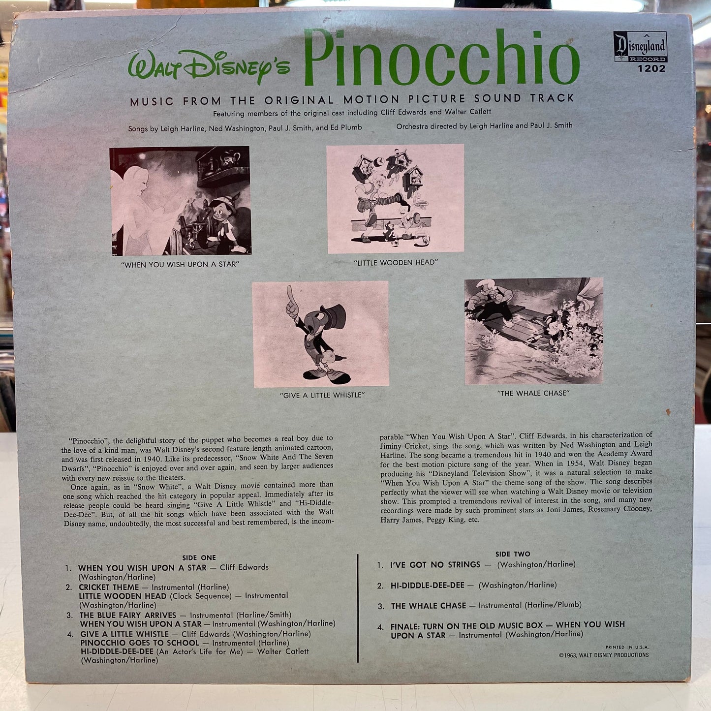 All Songs From Disney’s Pinocchio (Vinyl)