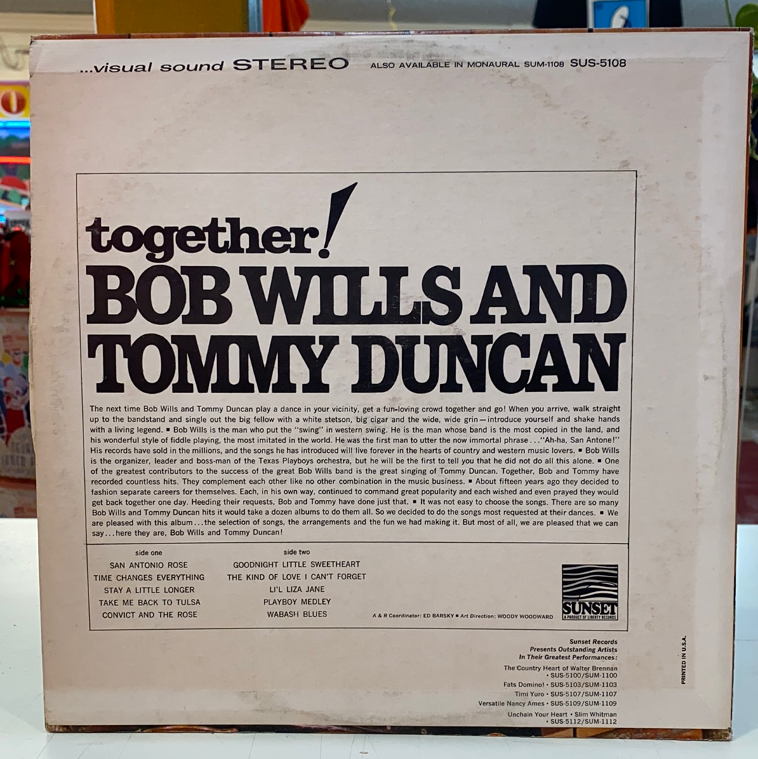 Bob Wills & Tommy Duncan- Together (Vinyl)