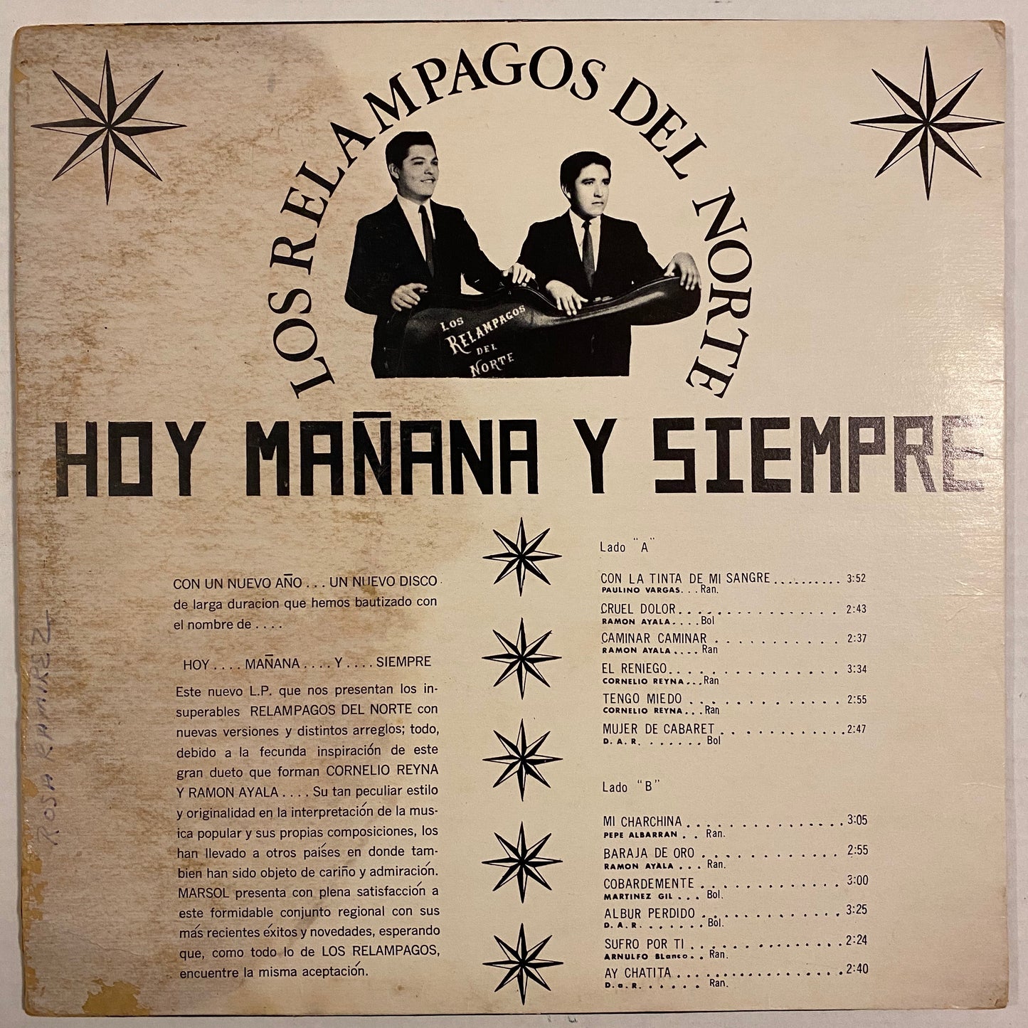 Los Relampagos Del Norte – Hoy, Mañana Y Siempre (Vinyl)