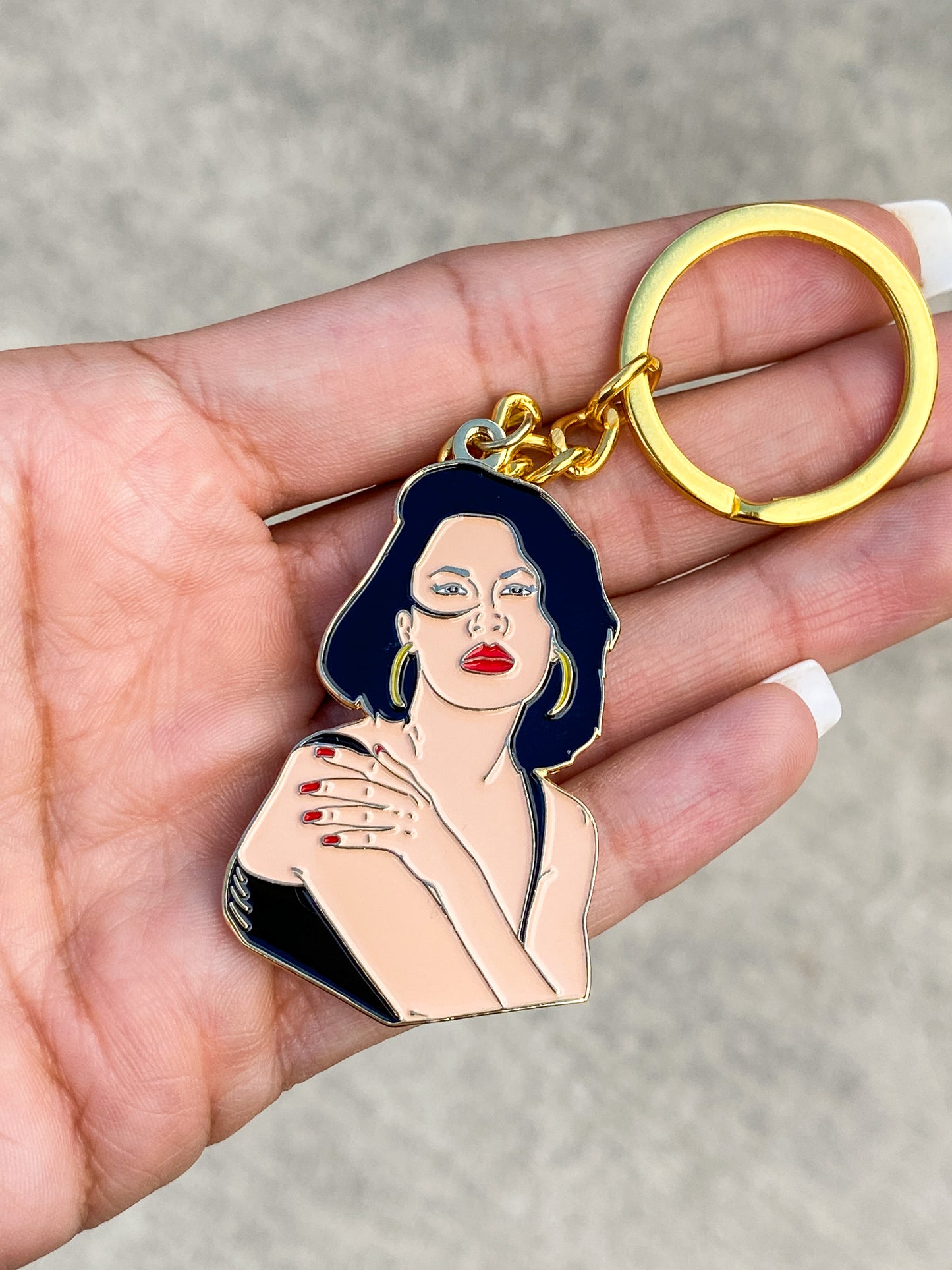 La Cantante Red Lips Keychain