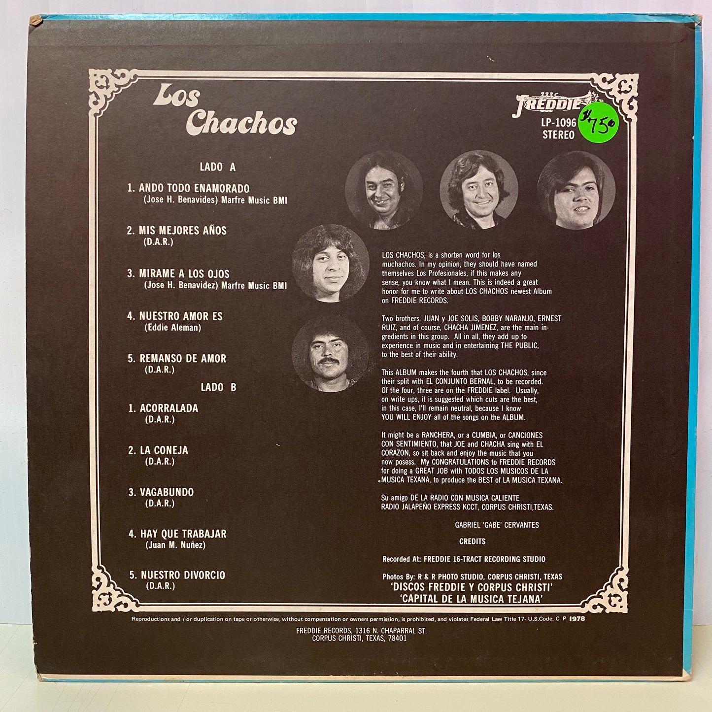 Los Chachos - “Ando Todo Enamorado” (Vinyl)