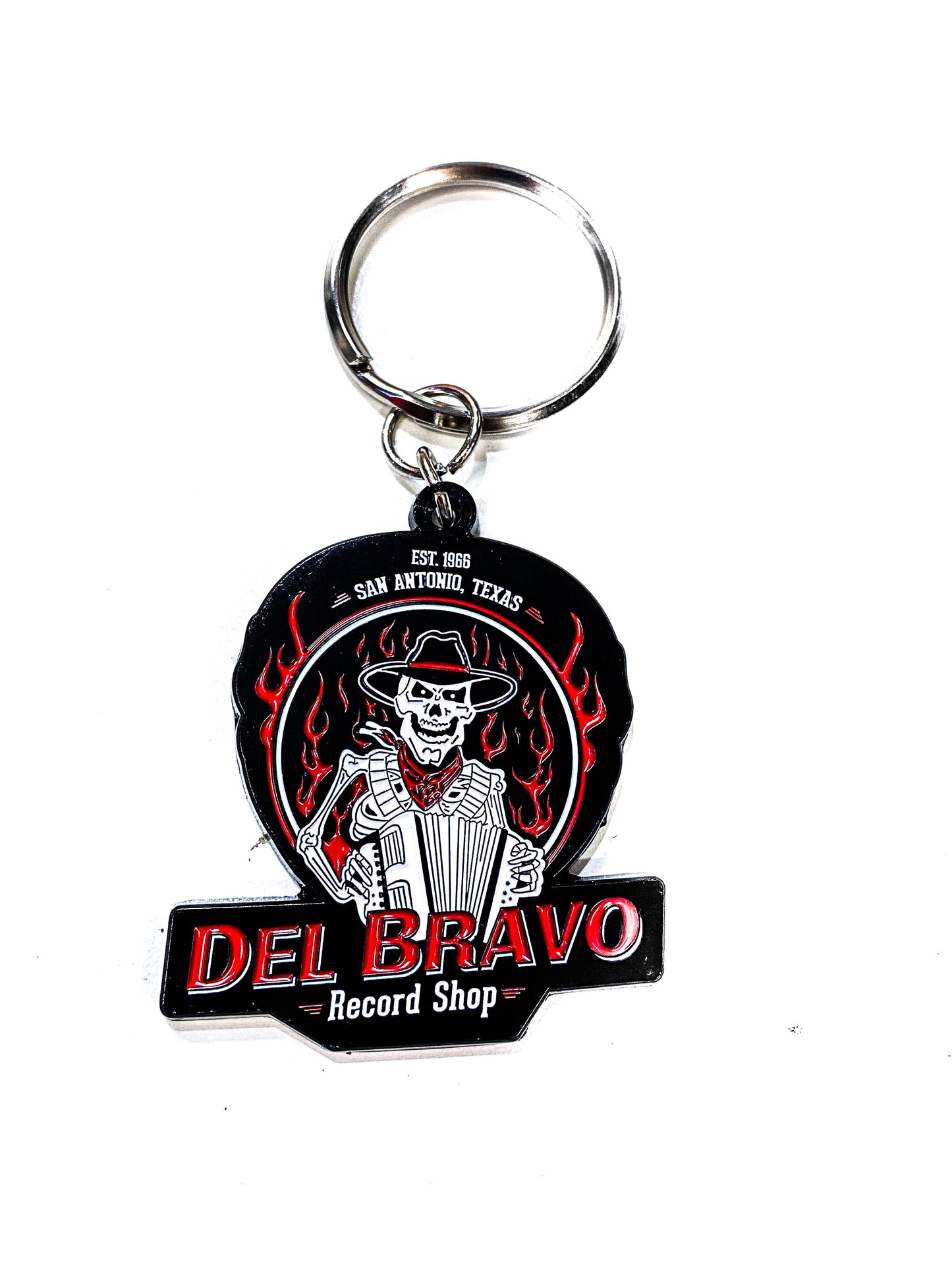 Del Bravo Record Shop Conjunto Flame Keychain DLB MERCH