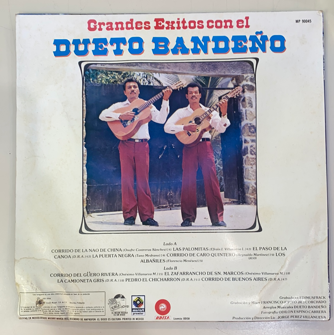 Dueto Bandeno - Grandes Exitos Con El Dueto Bandeno (Vinyl)