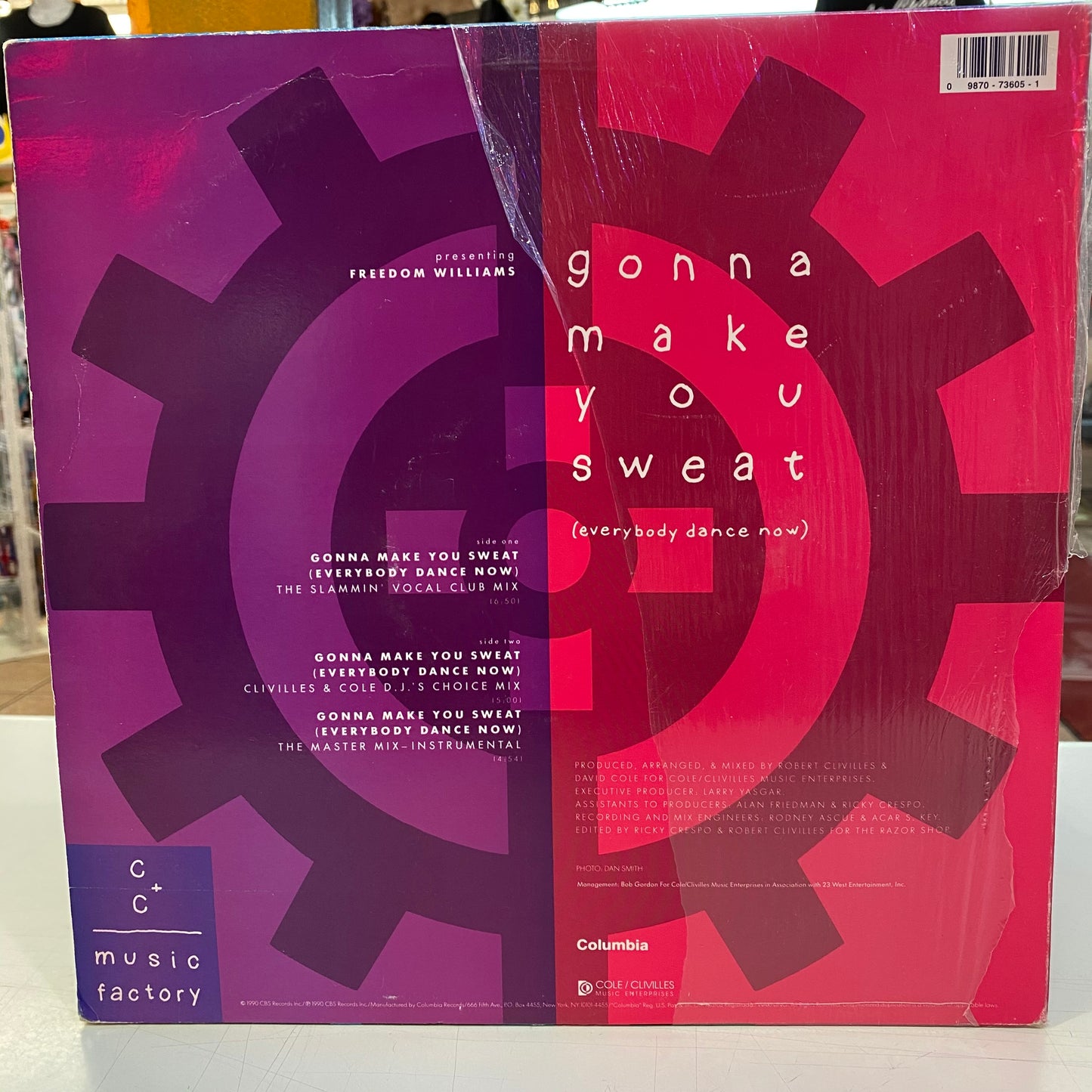 C+C ミュージック ファクトリー ft フリーダム ウィリアムズ - Gonna Make You Sweat (レコード)