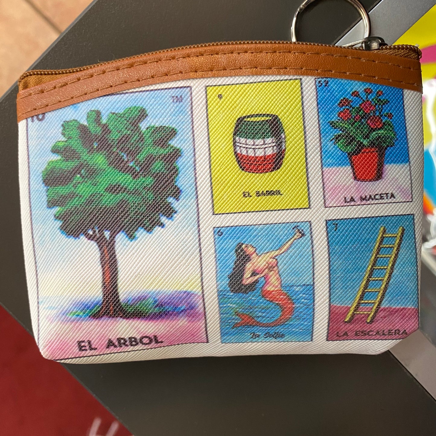 Loteria Multi Print Zipper Coin Bag