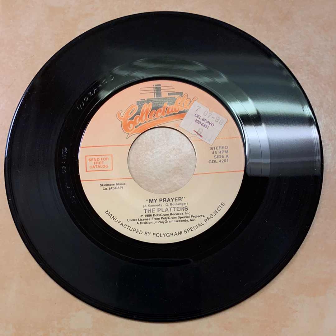 ザ・プラターズ - マイ・プレイヤー / オン・マイ・ワード・オブ・オナー (45)