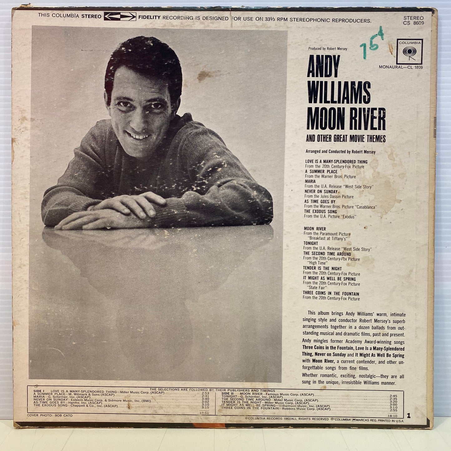 Andy Williams – Moon River y otros grandes temas de películas (vinilo abierto)