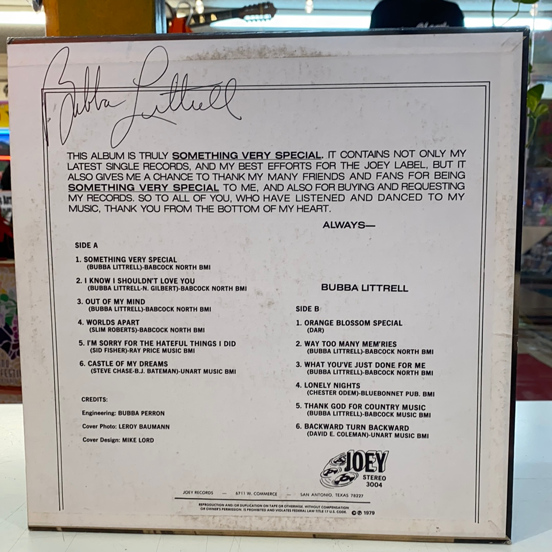Bubba Littrell - Something Very Special (Vinyl)