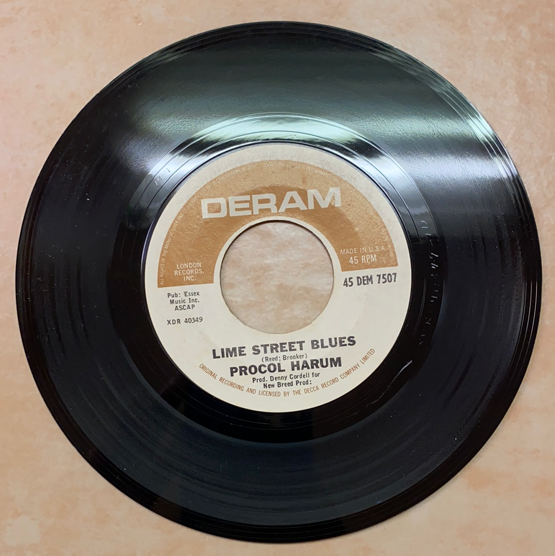 プロコル・ハルム - ア・ホワイト・シェイド・オブ・ペール / ライム・ストリート・ブルース (45)