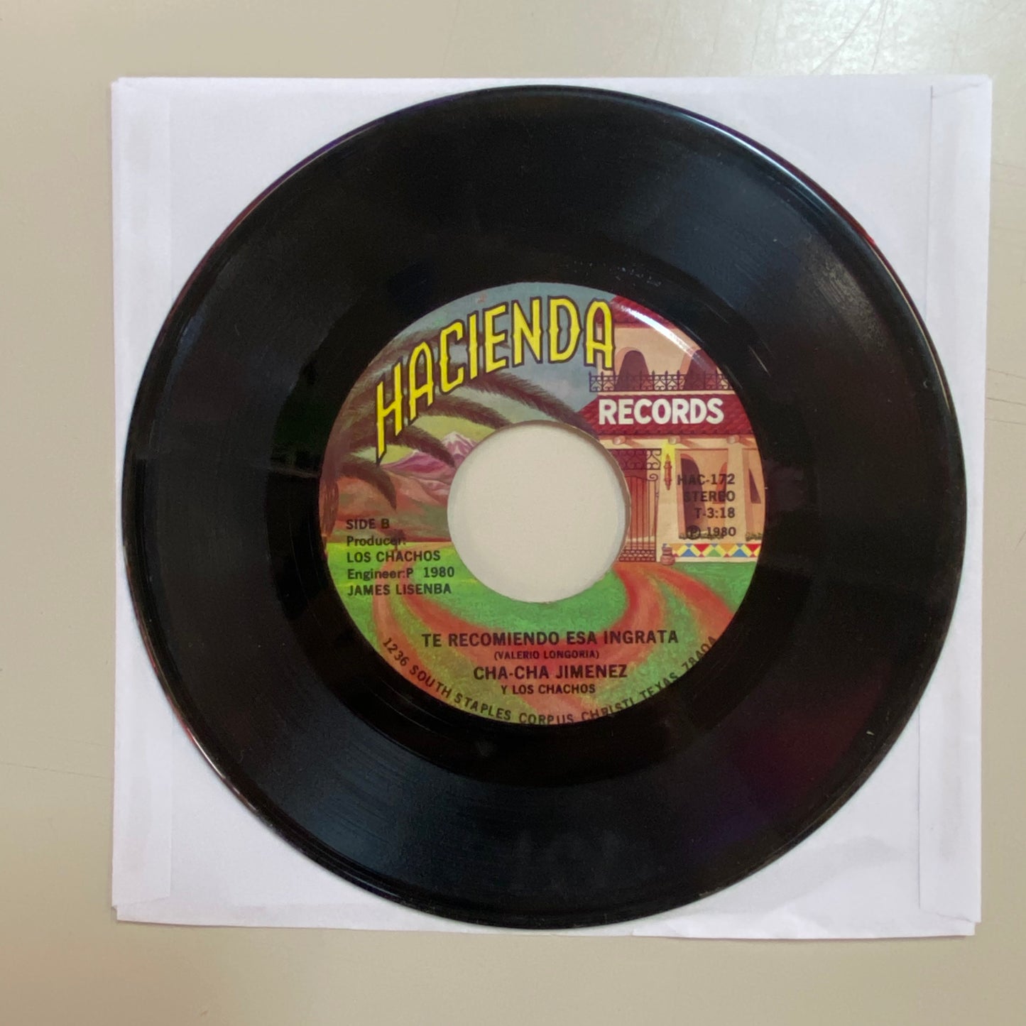 Chacha Jimenez- “Herida De Amor” / “Te Recomiendo Esa Ingrata” (45 Rpm)