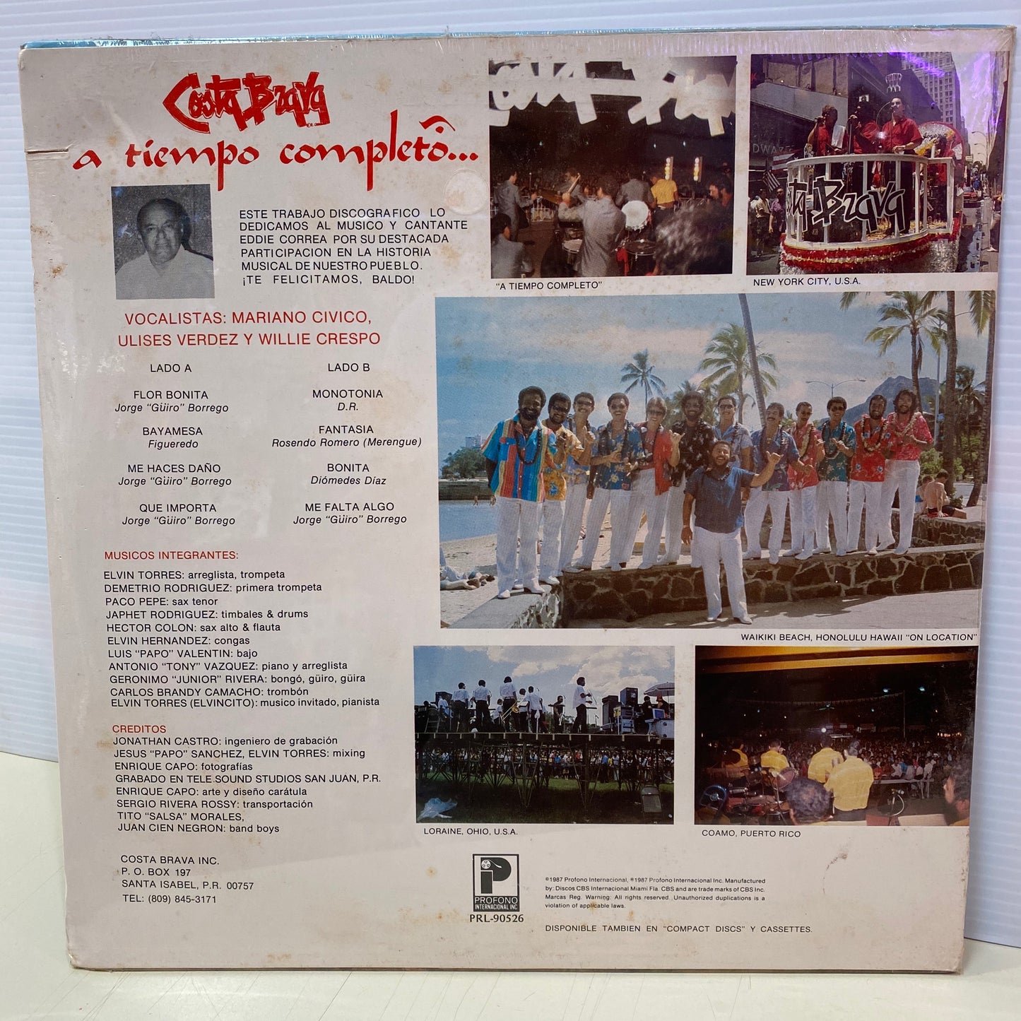 Costa Brava De Borinquen – A Tiempo Completo...(Sealed Vinyl)