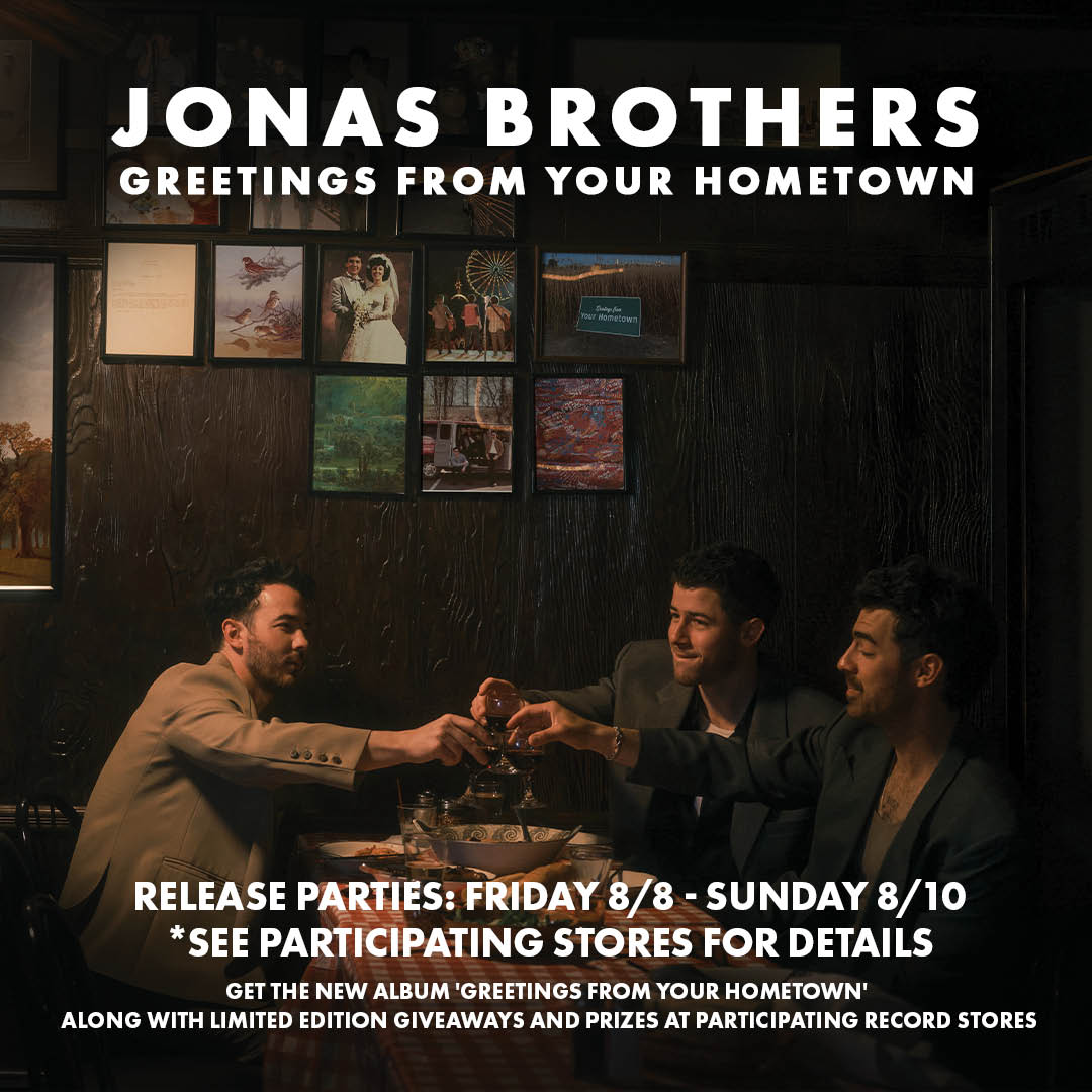 🎉 Jonas Brothers Greetings From Your Hometown Release Party at Del Bravo Record Shop!