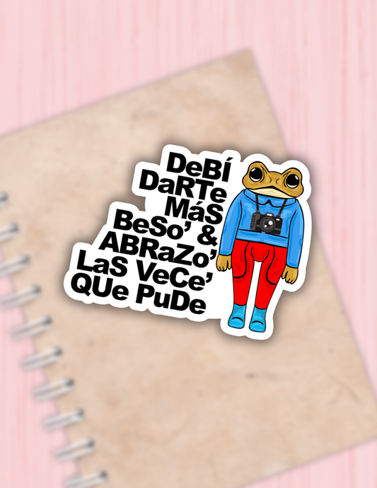 Bad bunny frog sticker,fotos sticker, PR,latino,music decal