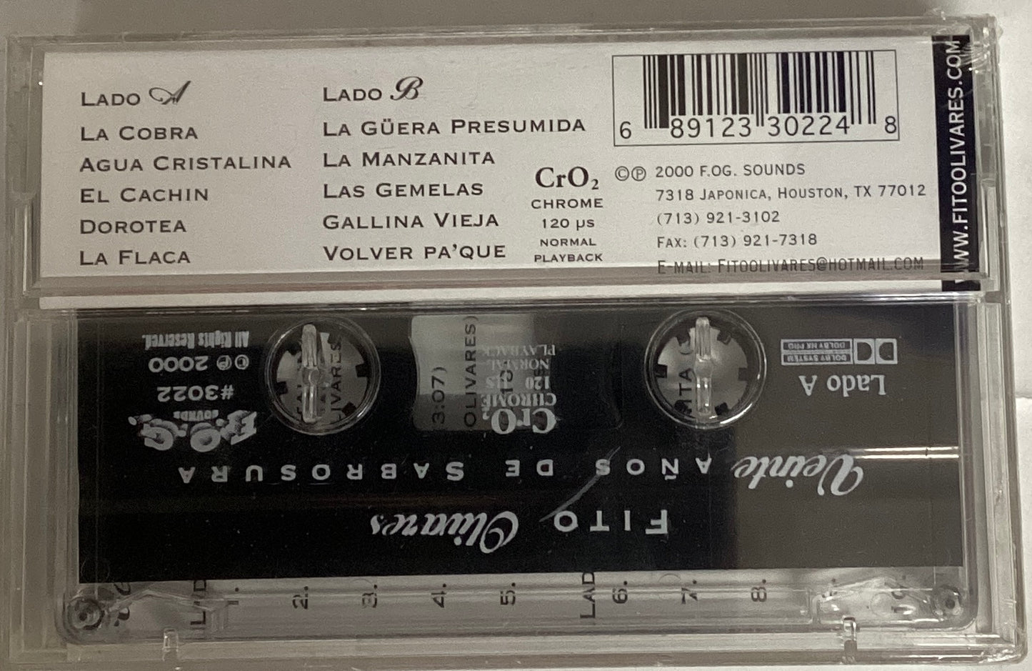 *Sealed: Fito Olivares Y Su Grupo - 20 Anos De Sabrosura (Cassette)