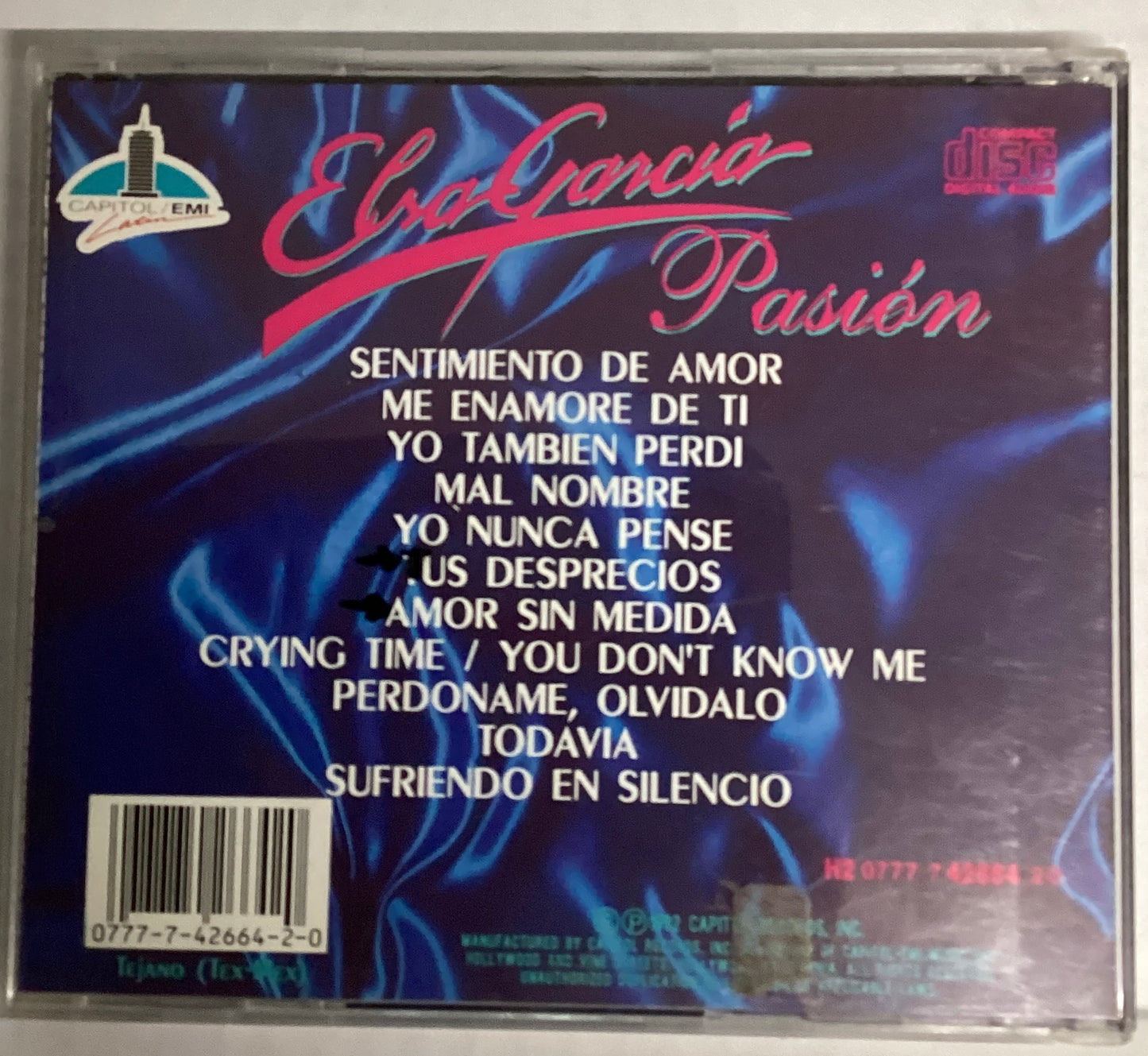 *OPENED* 1992: Elsa Garcia – Pasión (CD)