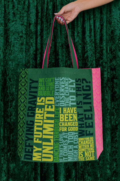 Canvas Tote, Wicked Word Cloud